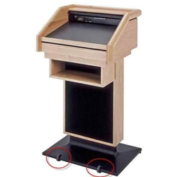 Sound-Craft C Rear Mounted Casters for Keynote Lectern 