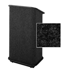 Sound-Craft CFLB-Charcoal Convention Series 48"H Lectern with Charcoal Carpet and Black Wood Trim 