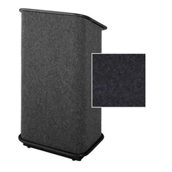 Sound-Craft CFLB-Onyx Convention Series 48"H Lectern with Onyx Carpet and Black Wood Trim 