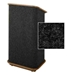 Sound-Craft CMLW-Charcoal Convention Series 48"H Modular Lectern with Charcoal Carpet and Walnut Wood Trim - Sound-Craft-CMLW-Charcoal