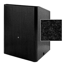 Sound-Craft MMR36C-Charcoal Instructor LG Series 48"H x 36"W Multimedia Lectern with Charcoal Carpeted Fabric 