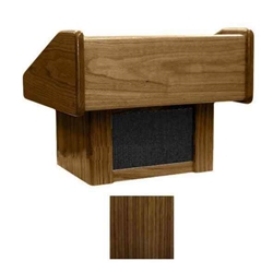 Sound-Craft TCW Club Series 17"H Portable Tabletop Lectern with Walnut Finish 