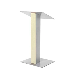 Produits Urbann Inc Y5T4-V15 Contemporary Unfinished Wood and Aluminum Full Floor Lectern 
