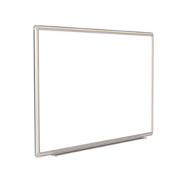 Ghent 144" x 48" DecoAurora Aluminum Frame Porcelain Magnetic Whiteboard - Light Maple Trim
