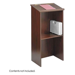 Safco Products 8915MH - Stand-Up Wood Full Floor Lectern with Shelf - Mahogany 
