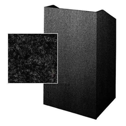Sound-Craft SCC27-Charcoal Classic Series 47"H x 27"W Square Corner Lectern with Charcoal Carpeted Fabric 