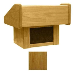 Sound-Craft TCM Club Series 17"H Portable Tabletop Lectern with Natural Mahogany Finish 