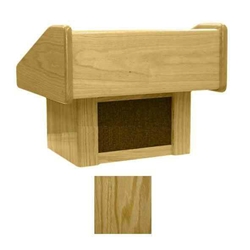 Sound-Craft TCO Club Series 17"H Portable Tabletop Lectern with Natural Oak Finish 